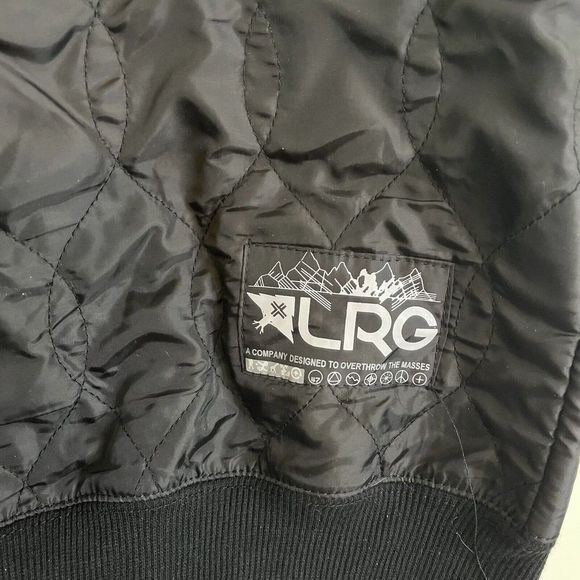 LRG Lifted Research Group Mens Shirt Quilted Nylon Short Sleeve Zip Waist Size M - Picture 5 of 12